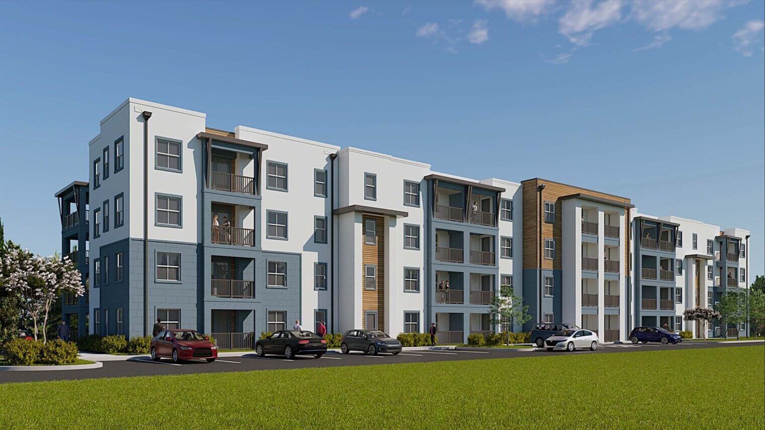 rendering exterior apartments venice, florida.